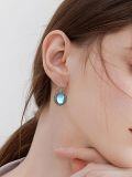 wholesale 925 Sterling Silver Blue Moonstone Bohemian Drop Earrings for Women-0-4