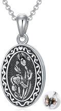 wholesale  Sterling Silver 12 Month Birth Flower Photo Locket Necklace Jewelry Gift -0-36