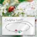 wholesale 925 Sterling Silver Ladybug Clover Infinity Love Charm Bracelet Gift for Girls and Women-0-5
