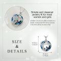 wholesale 925 Sterling Silver Blue Crystal Tree of Life Cat Pendant Necklace-0-4
