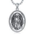 wholesale 925 Sterling Silver Saint Joseph Pendant with Chain - Religious Jewelry for Men & Women-0-0