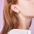 wholesale 925 Sterling Silver Sunflower Drop Earrings Two Tone Gold Plated Huggie Hoop For Women-0-3