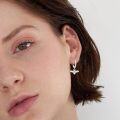 wholesale 925 Sterling Silver Bat Shape Cubic Zirconia Huggie Hoop Earrings for Women Girls -0-2