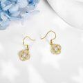 wholesale 14K Gold Knot Crystal Dangle Earrings for Women-0-2