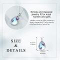 wholesale 925 Sterling Silver Purple Butterfly Teardrop Pendant Necklace for Women-0-3