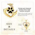 wholesale 14K Gold Pendant with Dog Paw in Heart Shape - Pet Lovers'-0-1