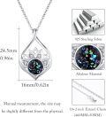 wholesale 925 Sterling Silver Crushed Abalone Zircon Lotus Necklace 24.5x16mm 18+2 Chain 4.2g-0-1
