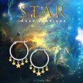 wholesale 925 Sterling Silver & Gold Plated Stars Charm Hoop Earrings for Women-0-4