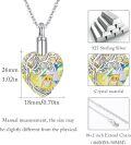 wholesale 925 Sterling Silver Heart-Shaped Owl & Tree of Life Cremation Jewelry with Yellow Crystals and Funnel Included-0-4