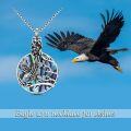 wholesale TOUPOP Toupo Eagle Urn Necklace For Ashes Sterling Silver Eagle Cremation Jewelryfor Ashes With Abalone Shell Memorial Jewelry Gifts For Women Men Gifts -0-2