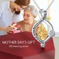 TOUPOP Sterling Silver Mother 'I Love You To The Moon And Back' Infinity Necklace-0-1