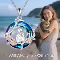 TOUPOP Sterling Silver Crystal Cat Necklace Women's Jewelry Gift-0-1