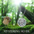 wholesale 925 Sterling Silver Abalone Shell Owl Celtic Knot Pendant Necklace-0-5