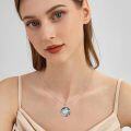 wholesale 925 Sterling Silver Blue Crystal Stingray Pendant Necklace for Women-0-1
