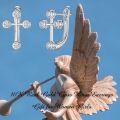 wholesale 10k White Gold Cross Bezel Set Clear Stone Stud Earrings For Women-0-1