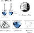 wholesale 925 Sterling Silver Crystal Heart Koala Dangle Earrings-0-4