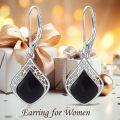 wholesale 925 Sterling Silver Teardrop White Opal Dangle Earrings for Women-0-26