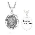 wholesale 925 Sterling Silver & 24k Gold Plated Customizable St Michael Protect Us Medal Pendant Necklace for Men and Women-0-0