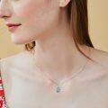 wholesale 925 Sterling Silver Hamsa Hand Tree Of Life Abalone Shell Pendant Necklace-0-1