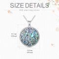 wholesale 925 Sterling Silver Abalone Shell Family Tree Of Life Pendant Necklace For Mom-0-5