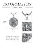 wholesale 925 Sterling Silver Saint Christopher Warrior Shield Sword Pendant Necklace for Men Women Catholic Protection s-0-4