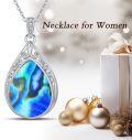 wholesale 925 Sterling Silver Blue Moonstone Teardrop Filigree Pendant Necklace-0-33