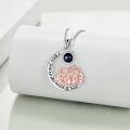 wholesale 925 Sterling Silver Black Onyx Love You to the Moon & Back Sisters Pendant Necklace for Women-0-3