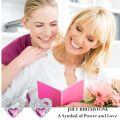 wholesale 925 Sterling Silver Pink Heart Earrings-0-1
