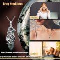 wholesale  Sterling Silver Quartz Frog Pendant Necklace Gift for Women Mom -0-52