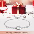 wholesale Christmas Gifts Birthstone Bracelet For Women 925 Sterling Silver Infinity Love Jewelry Birthday Gifts For Women Mom Wife Girlfriend -0-2