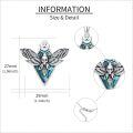 wholesale 925 Sterling Silver Abalone Shell Butterfly Skull Moon Triangle Pendant Necklace s for Women Girls-0-3