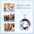 TOUPOP Sterling Silver Crystal Unicorn Pendant Necklace-0-1