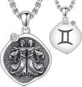 wholesale Sterling Silver Zodiac Constellation Necklace Astrology Pendant-0-20