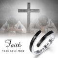 wholesale 925 Sterling Silver Faith Hope Love Ring for Women, Adjustable Size, Hypoallergenic, Gift Box Included-0-1