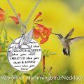wholesale 925 Sterling Silver Hummingbird & 4-Leaf Clover Inspirational Quote Pendant Necklace-0-3