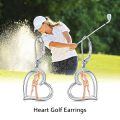 wholesale 925 Sterling Silver Heart-Shaped Tennis Player Dangle Earrings Sporty Gifts for Women and Girls-0-5