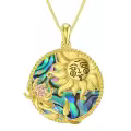 TOUPOP Sterling Silver Moon Star Necklace Sagittarius Zodiac Pendant Type1-0-3