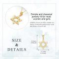 wholesale 14K Yellow Gold White Opal Star of David Necklace Pendant  for Women-0-4