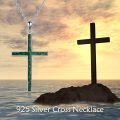 wholesale 925 Sterling Silver & Green Malachite Cross Necklace, Elegant Unique Handcrafted Gift for Women, 18+2 Chain-0-5