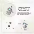 wholesale 925 Sterling Silver Moonstone Phoenix Pendant Necklace Wholesale for Women-0-4