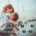 wholesale 14K Gold Lapis Lazuli Long Drop Threader Earrings Wholesale for Women - Elegant  Set-0-4