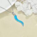 wholesale 925 Sterling Silver Opal Teardrop Pendant Necklace-0-8