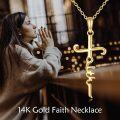 wholesale 14K Gold Faith Cross Pendant - Religious Jewelry for Women-0-1