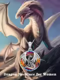 TOUPOP Sterling Silver Crystal Dragon Pendant Necklace Gift for Women-0-1