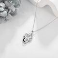 wholesale 925 Sterling Silver Moon Star Talisman Amulet Cremation Urn Keepsake Jewelry Ashes Holder Memorial Pendant Necklace for Women/Men-0-3