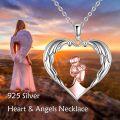 wholesale 925 Sterling Silver Heart Angel Nurse Pendant Necklace for Women Medical s-0-1