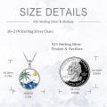 wholesale 925 Sterling Silver Turtle Palm Tree Pendant Necklace for Women-0-1