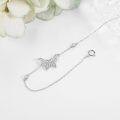 wholesale 925 Sterling Silver Butterfly Charm Bracelet - Elegant  for Women-0-1