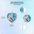 wholesale 925 Sterling Silver Turquoise Horse Head Heart Dangle Earrings s for Women-0-3