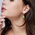 wholesale 925 Sterling Silver Green Opal Teardrop Tree of Life Dangle Earrings for Women-0-1